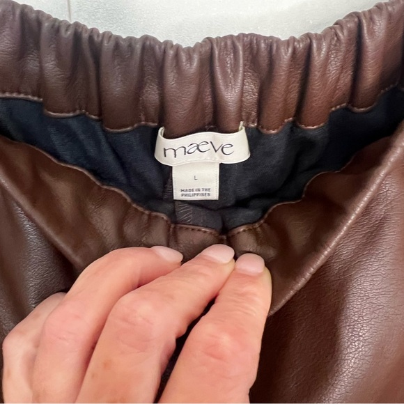 New Anthro Maeve Faux Leather Pants - Picture 7 of 9